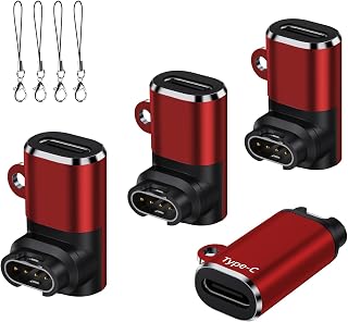 USB-C Charger Cable Adapter for Garmin Watch 4Pack,Type C Garmin Charging Cord Adapter for Vivoactive 6,Fenix 8 7 6 5,Forerunner 970 570 965 955 265 255,Approach Golf,Instinct,Venu 3 SQ,Epix Pro 2 Red