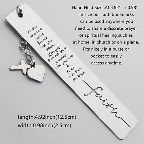 Miniatura 6 de Marcapáginas de fe regalos para hija, hijo, adolescente, niñas, niños, regalos cristianos para mujeres, amigas, compañeras de trabajo, madre,