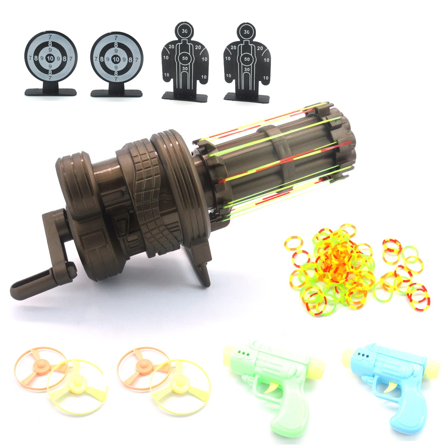 Buy Toy Gatling Rubber Band Machine with 10 Rounds in Semi Automatic