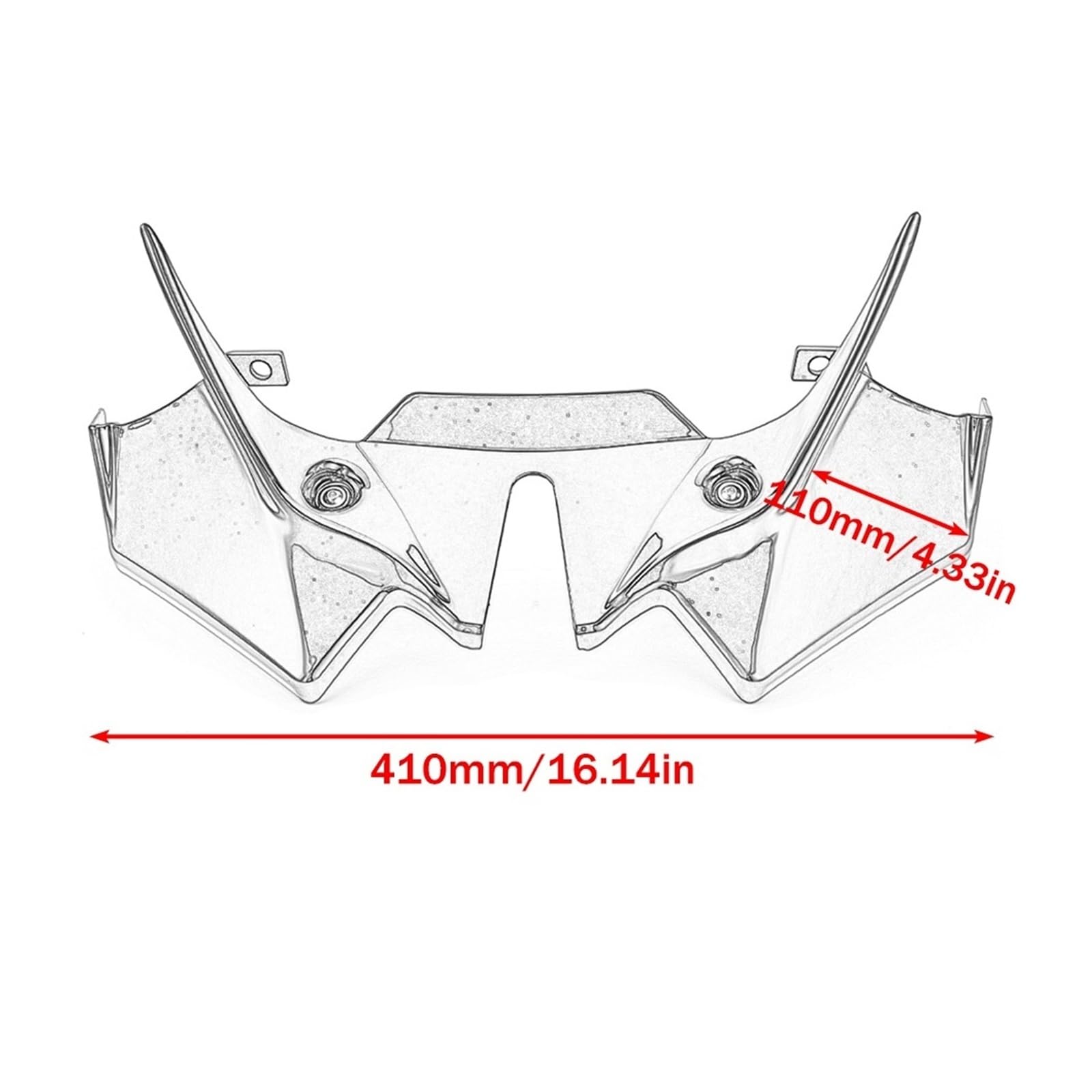 Pasuje Do Kawasaki Z650 2021 2022 2023 2024 2025 Owiewki, Skrzydełka, Spojler, Osłona Przedniego Skrzydła, Deflektor Okna Boczne Spojler Skrzydło dachowy(Color 2)