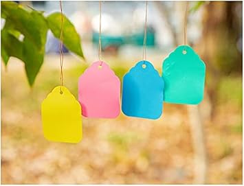 Waterproof Tags with String, Plant Labels Plastic Reusable Plant Labels Hanging Marking Tags for Gardening,Pot, Vegetable, Herbs, Flower, Seedling, Planting Tray