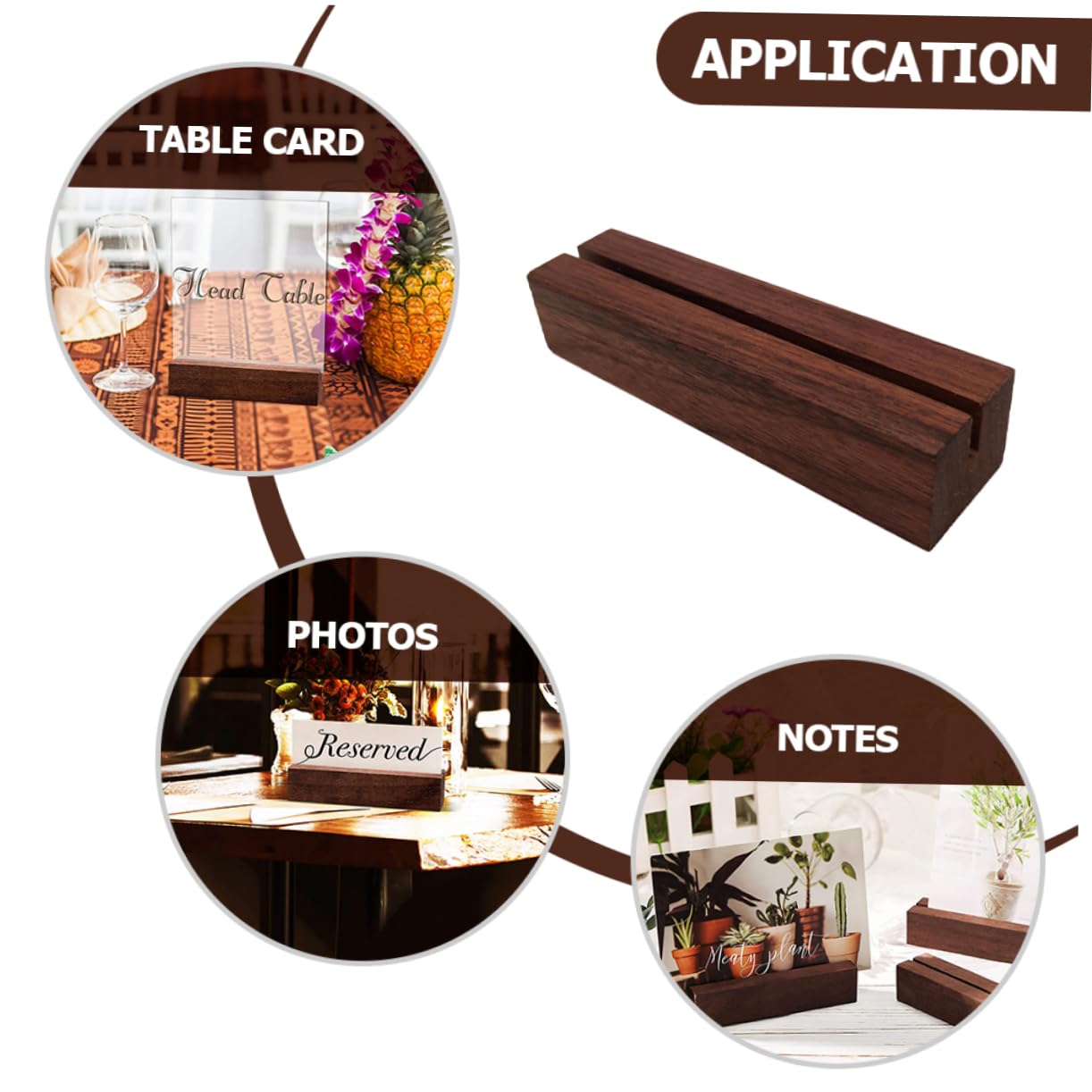 PRETYZOOM 2 Juegos de Soportes para Números de Mesa Tarjeteros de Madera Soportes para Letreros de Mesa Expositores para Tarjetas de Felicitación para El Hogar 12 Unidades