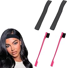 Elastic Bands for Wig, Wig Band Elastic Band, Elastic Bands for Wig Edges, Elastic Bands for Hair and 2 Brushes for Wigs Edges for Wig with to Place Edges