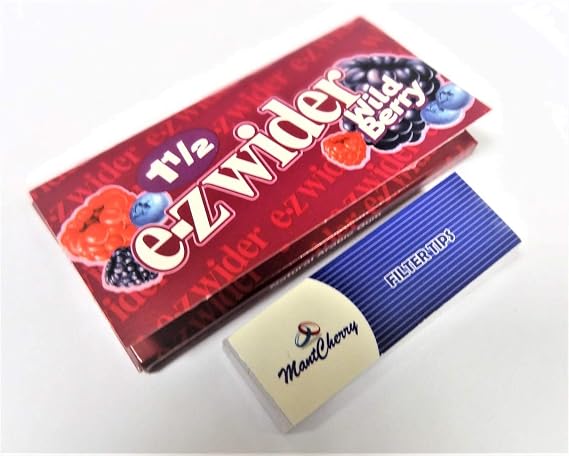Brand 2 Tips and Joker & E-Zwider 1-1/2 Size Flavoured Paper in 'Assorted' Flavors - 24 Booklets Combo Deal by Trendz