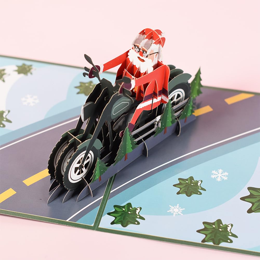 WESAPPINC 3D-Weihnachtskarten, Pop-Up-Weihnachtskarten, Neujahrskarte (6 Stück Merry Christmas)