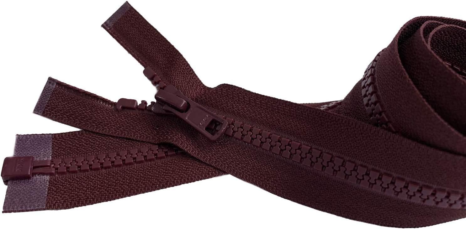 #5 30" Inches Molded Vislon YKK Separating Zipper - Choose Your Color - Made in The United States (1 Zipper Per Pack) (Ash Grey)
