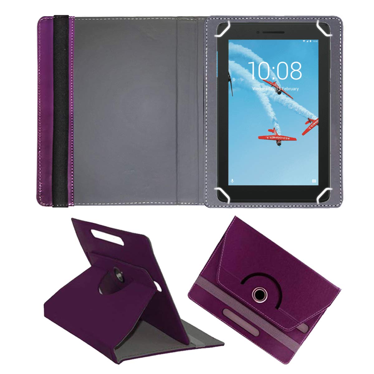 Fastway 7 Inch Rotating Leather Flip Case for Lenovo Tab E7 Tb-7104I Tablet Cover Stand Purple (B07X7ZWLDZ) Amazon Price History, Amazon Price Tracker