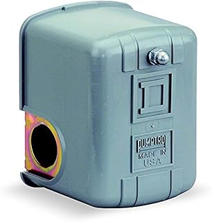 Square D by Schneider Electric 9013FRG42J36 Air-Pump Pressure Switch, NEMA 1, 10-5 psi Pressure Setting, 20-65 psi Cut-Out, 6-20 psi Reverse-Acting Adjustable Differential