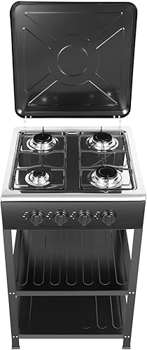 Estufa de gas natural con 4 quemadores, estufa de gas natural portátil con soporte para patas, estufa para RV, apartamento, cocina al aire libre