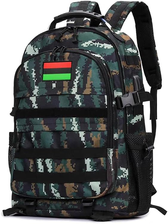 Miniatura 2 de 3 parches de bandera africana afroamericana de 2 x 3 pulgadas, con lazo de gancho bordado táctico para brazaletes de bandera africana para mochila,