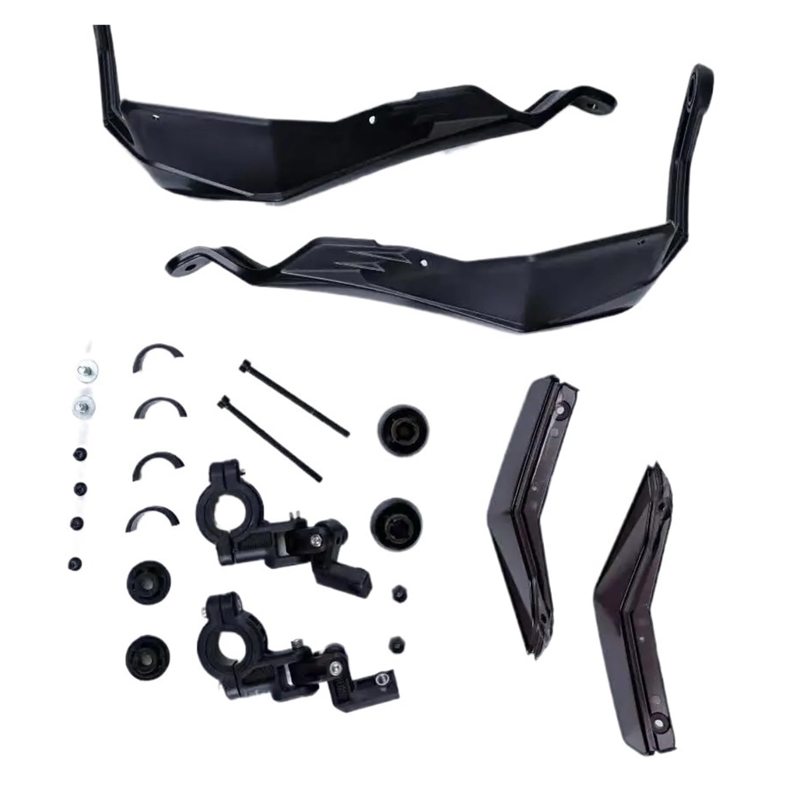 MotoHandGuards Protège-mains universels en plastique pour moto, bouclier de déflecteur pour vent guidon pour Scooter et vélo électrique(Noir)