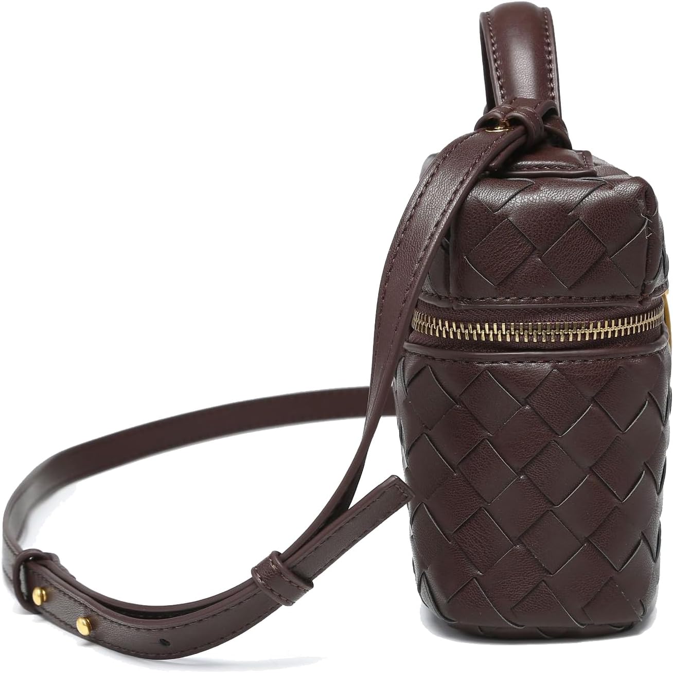 Mini Woven Crossbody Purse Square Box Bags Top-Handle Tote Handbag Shoulder Bag Cute Satchels Trendy (Chalk White-A)