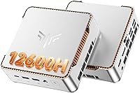KAMRUI Pinova P2 Mini PC: Intel Core 12600H (12C/16T up to 4.5GHz), 16GB RAM, 512GB SSD, Triple 4K@60Hz, WiFi 6, 6x USB 3.2 - Home Office Powerhouse
