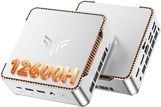 KAMRUI Pinova P2 Mini PC: Intel Core 12600H (12C/16T up to 4.5GHz), 16GB RAM, 512GB SSD, Triple 4K@60Hz, WiFi 6, 6x USB 3.2 - Home Office Powerhouse