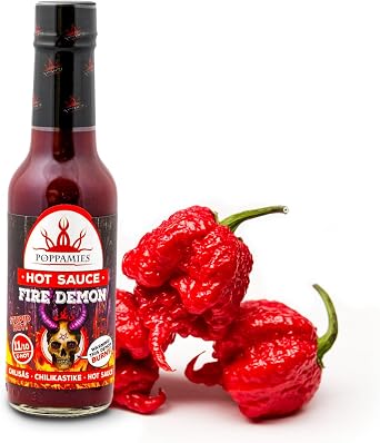 Poppamies Fire Demon Chili Hot Sauce - Gluten-free, Lactose free, Vegan - Spiciness 11/10 150ml