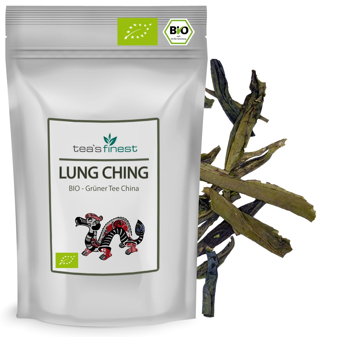 tea`s finest Grüner Tee - Lung Ching BIO (500 Gramm)