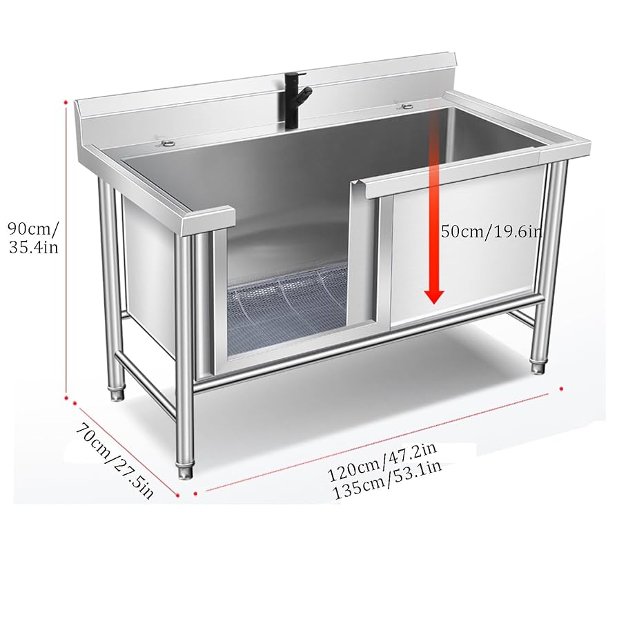 新品 オリジナル ドッグバス 600×450×800 深さ350 ペットシンク Amazon.co.jp: プロフェッショナル浴槽、大型犬および中型犬用の