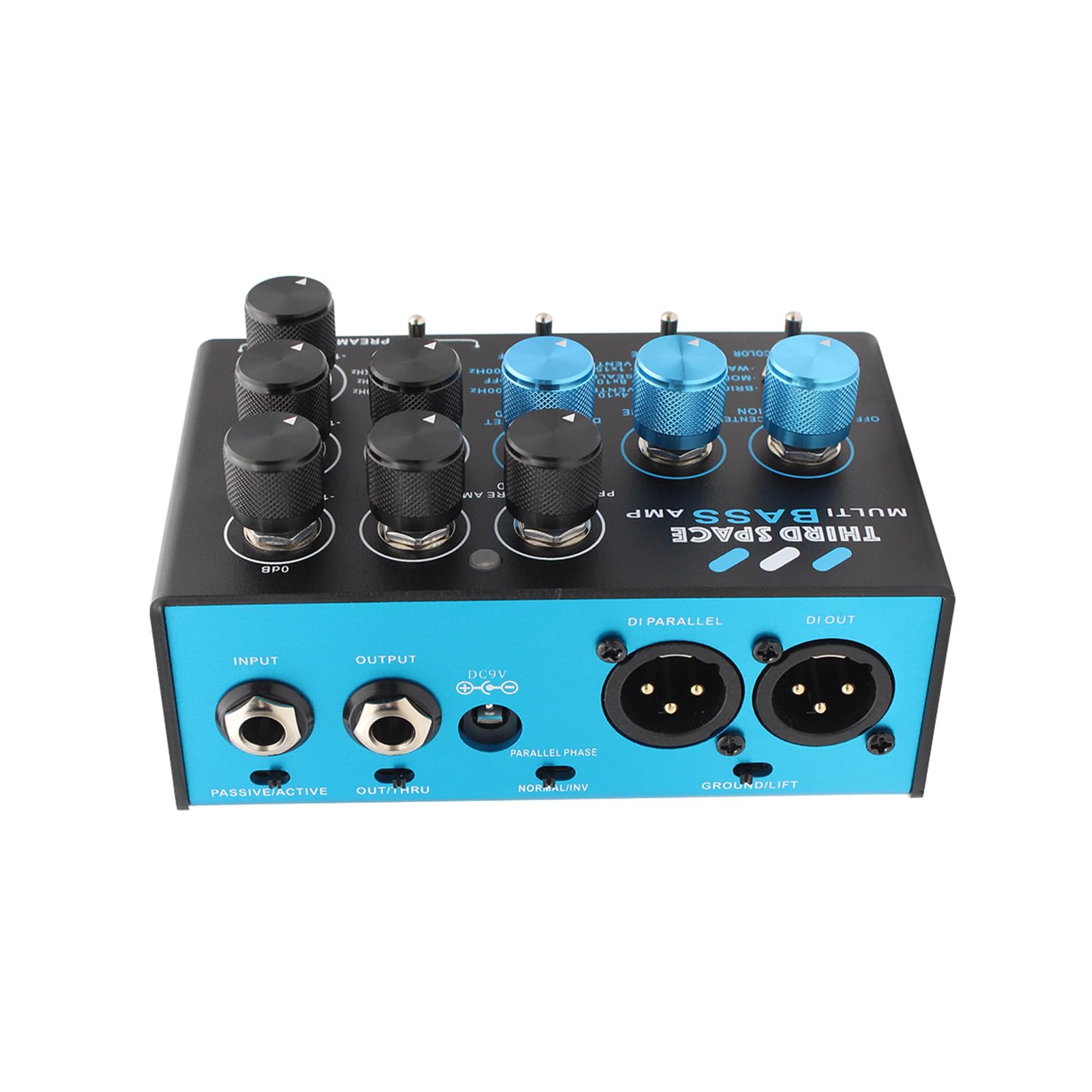 Pedale Multieffetto per Basso, Processore Multieffetto Professionale, Pedali per Basso con Preamplificatore, Equalizzatore a 3 Bande, Catena di Segnali Parallela, Loop FX, Simulatore di