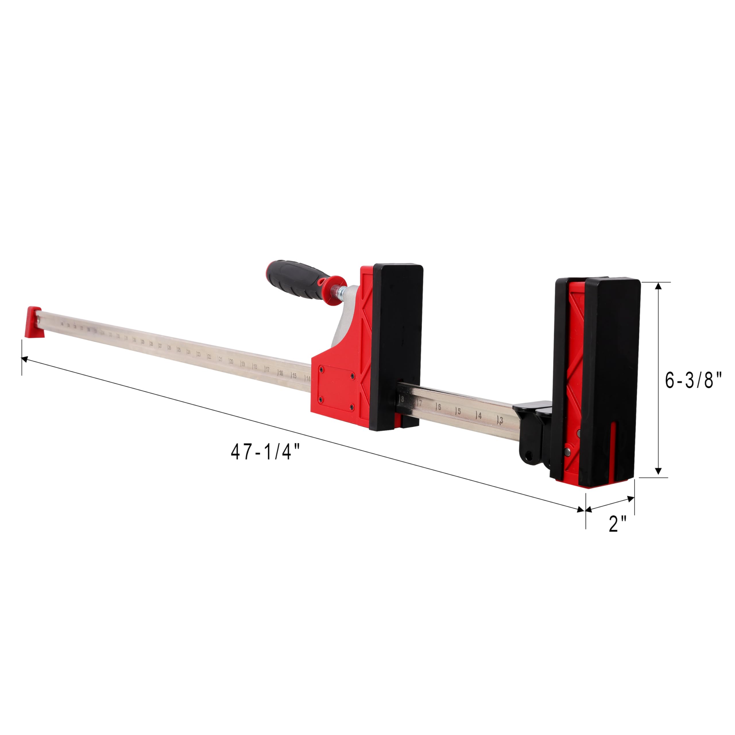 Kit di morsetti paralleli, set di 12 strumenti per falegnameria, morsetti paralleli da 61 cm, 2 morsetti paralleli da 40 cm, 2 pezzi, 4 pezzi per cani da banco da 5 cm, 4 blocchi per incorniciatura