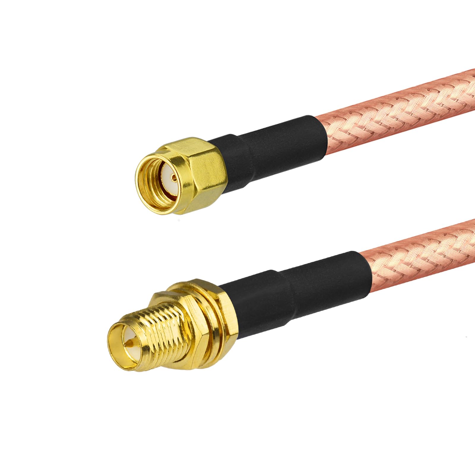 Bingfu Cavo coassiale da 1 m RP-SMA femmina a RP-SMA maschio RG400 cavo coassiale per router WiFi Telecamera IP di sicurezza Mini PCI Express PCIE Adattatore per scheda di rete wireless