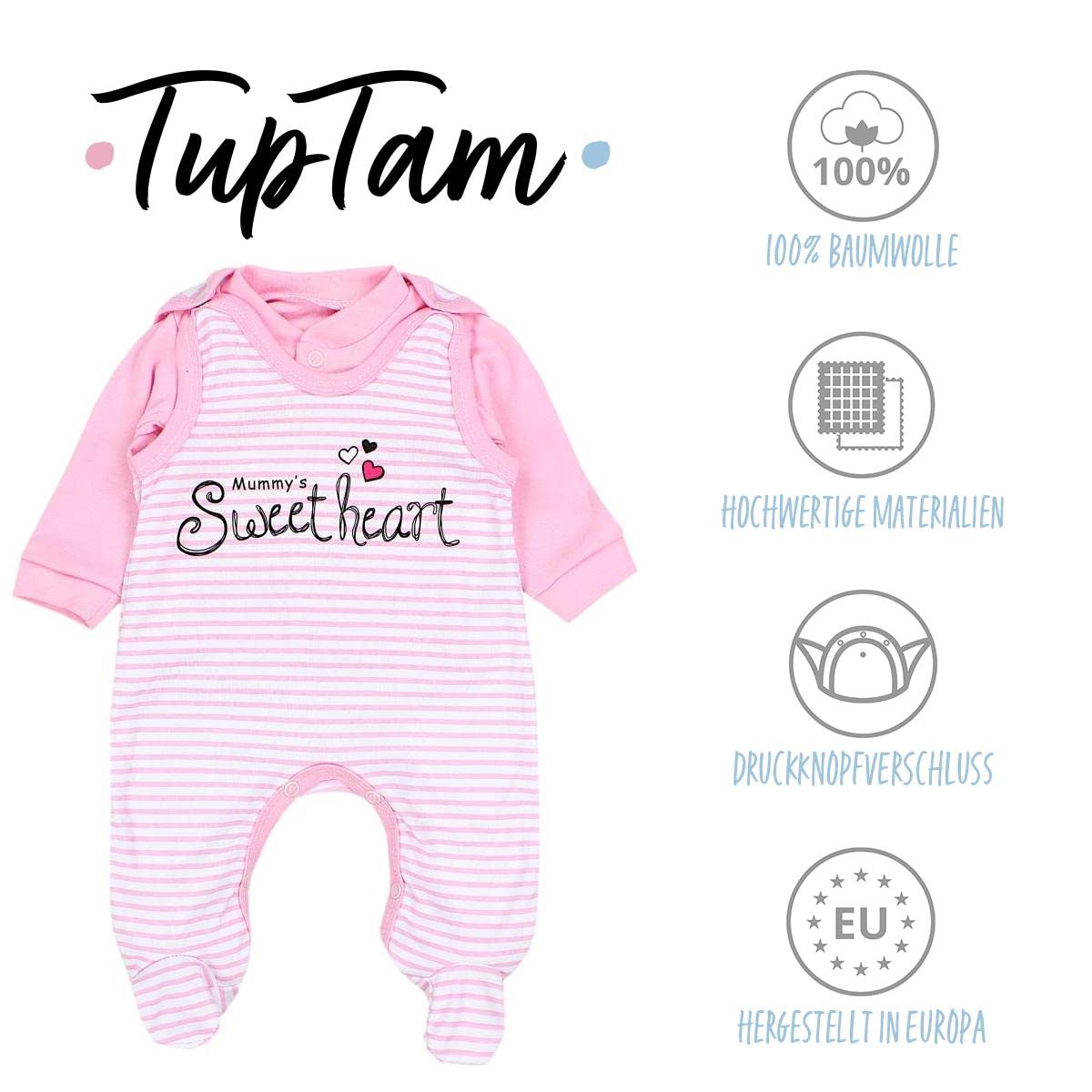 TupTam Impriméede Barboteuse et Gilet Unisexe Bébé