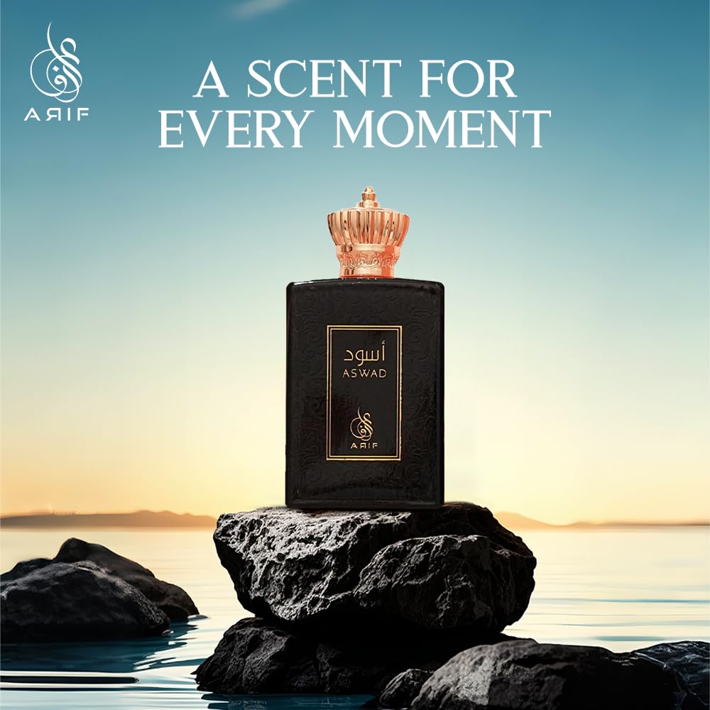 ARIF Aswad Perfumes – Fresh & Long-Lasting Eau de Parfum for Men – Apple, Bergamot, Sandalwood, Vanilla – Exotic Oriental Fragrance for Men – 3.4 oz - Image 6