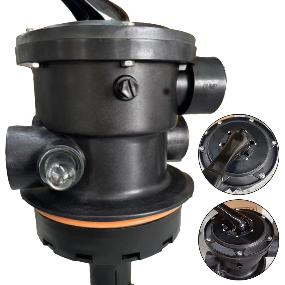 VariFlo SP0714T Vanne de filtre de piscine à 7 voies avec verre de visée pour acier inoxydable et ABS