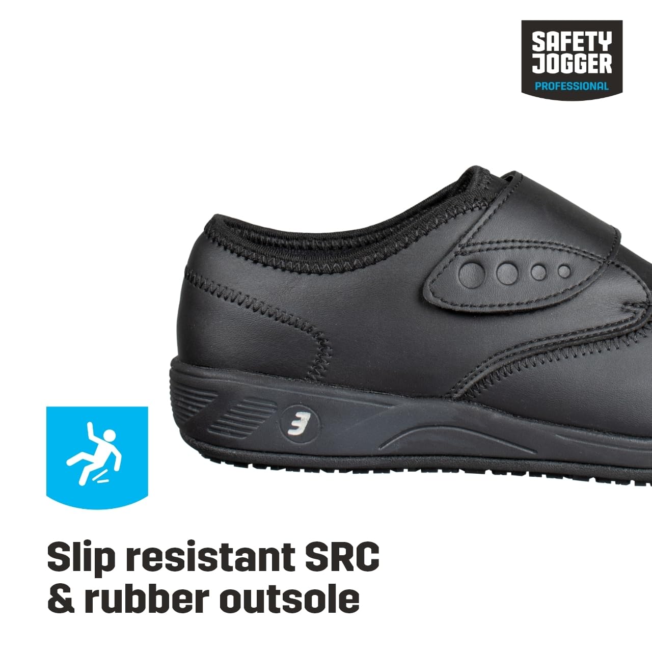 SAFETY JOGGER Chaussure de Sécurité pour Femme - Eliane - Chaussure de Travail Légère et Confortable avec Scratch - Idéales pour Infirmières et Cuisine - Antidérapantes - Oxypas