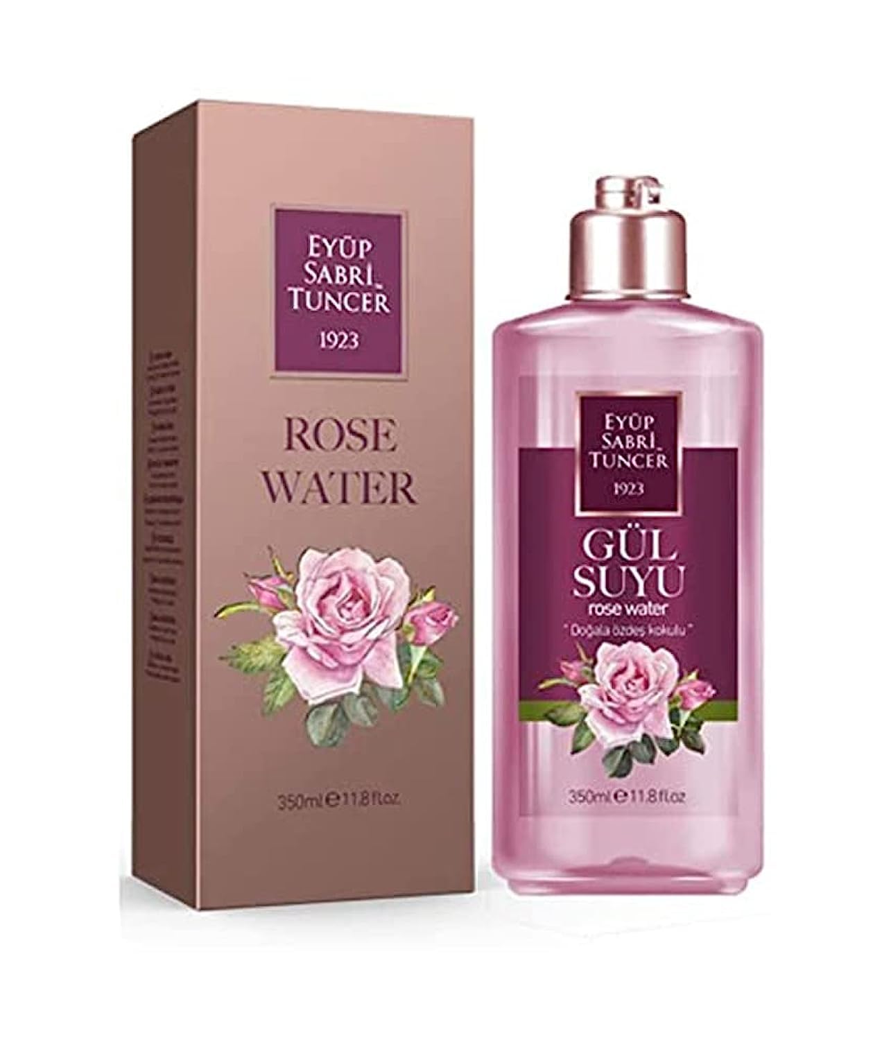 Eyüp Sabri Tuncer Rosenwasser Gesichtstoner 100% natürliches Rosenwasser ohne Alkohol VEGAN 350ml