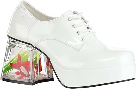 Platform Shoes For Men 70s Platform Shoes With Fake Fish In Heel