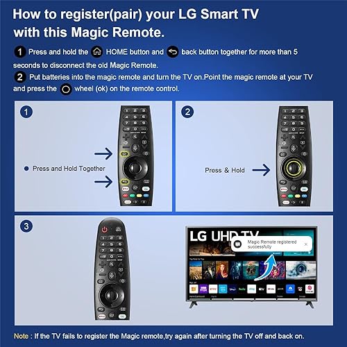 Miniatura 4 de Control remoto universal LG Voice Magic AKB75855501, repuesto para modelos LG Smart TV AN-MR20GA AN-MR19BA AN-MR18BA AN-MR650A 2021 2020 2019 2018