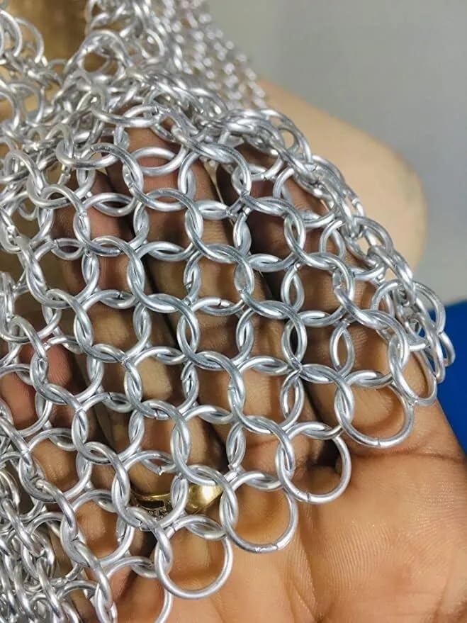 Women’s Medieval Chainmail Bra, Handmade Aluminum Butted Anodized Coated Viking Armor for LARP & Cosplay