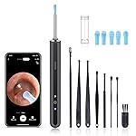 Ear Wax Removal Tool Camera - Ear Cleaner with 1080P HD Camera, Otoscope with Light, Earwax Removal Kit for iPhone, iPad, Android Phones (Dark Grey)