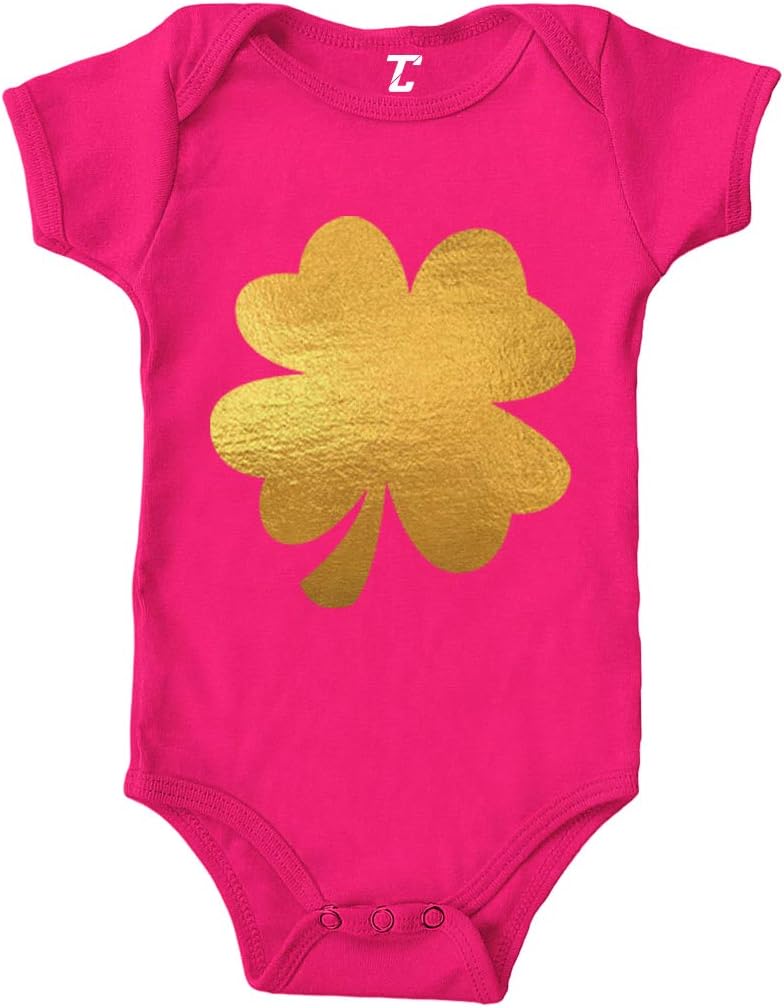 Gold Foil Four Leaf Clover - Irish Bodysuit