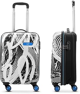 Skybags Stroke Cabin Hard Luggage (55 cm) Printed Luggage Trolley with 8 Wheels and in-Built Combination Lock Unisex