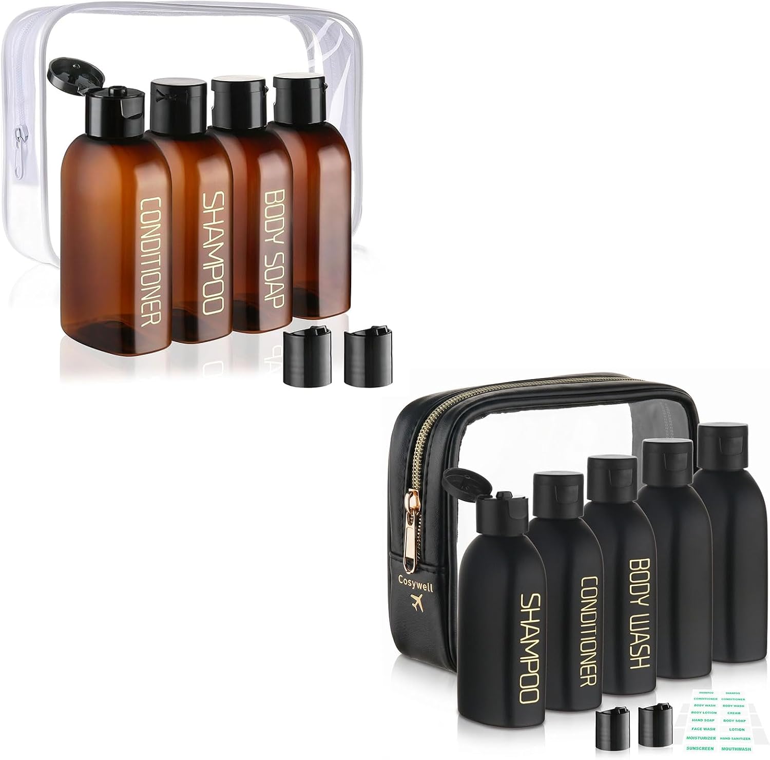 Cosywell 3.4oz Travel Bottles for Toiletries