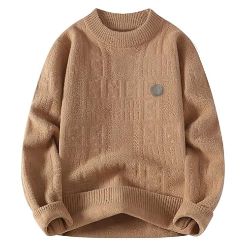 [GFHSKPOK] Winter Thick Semi High Neck Sweater Men Knitted Sweaters