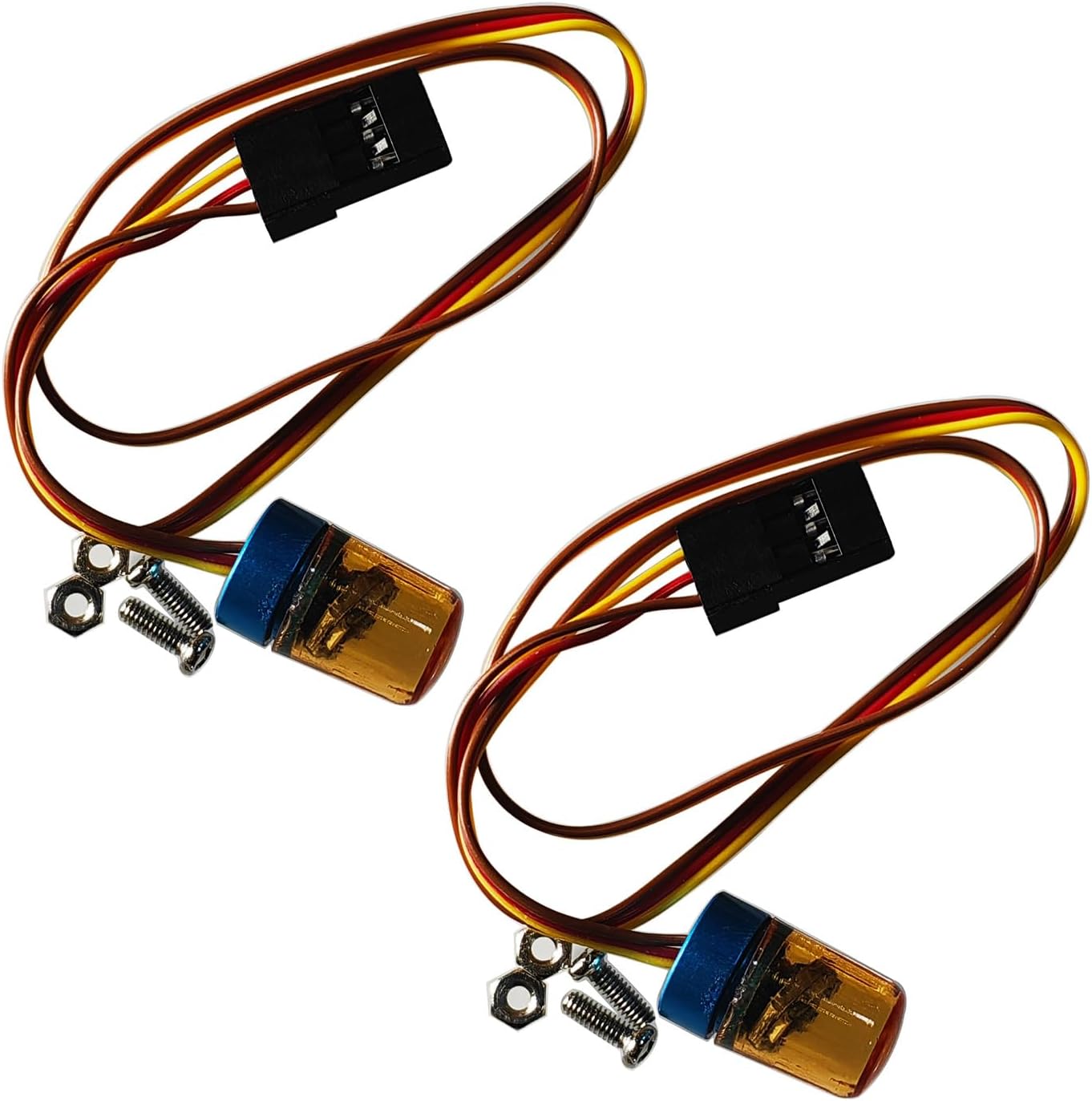 2 Yellow 4.8-6 V Warning Lights