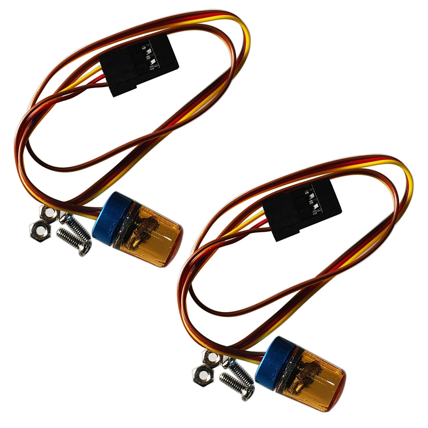 GTIWUNG Migające stroboskop LED, światło przednie lampy migające akcesoria RC dla 1:14 Tamiya Ciągnik RC Engineering Truck, Żółty