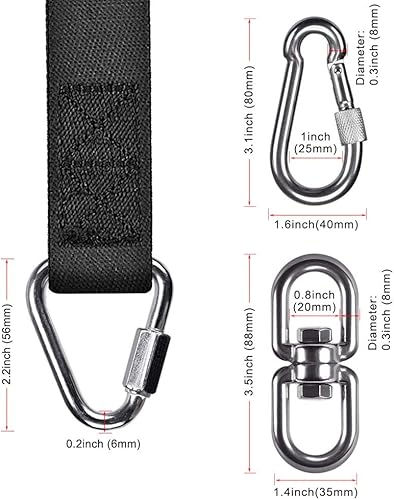 Miniatura 6 de Dolibest Correa para colgar bolsas de boxeo, colgador de correa para bolsa pesada para entrenamiento de gimnasio en casa, entrenamiento,