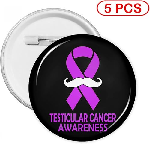 Miniatura 2 de Insignia de concientización sobre el cáncer testicular, alfileres redondos con forma de círculo, broches para ropa, sombreros, accesorios para
