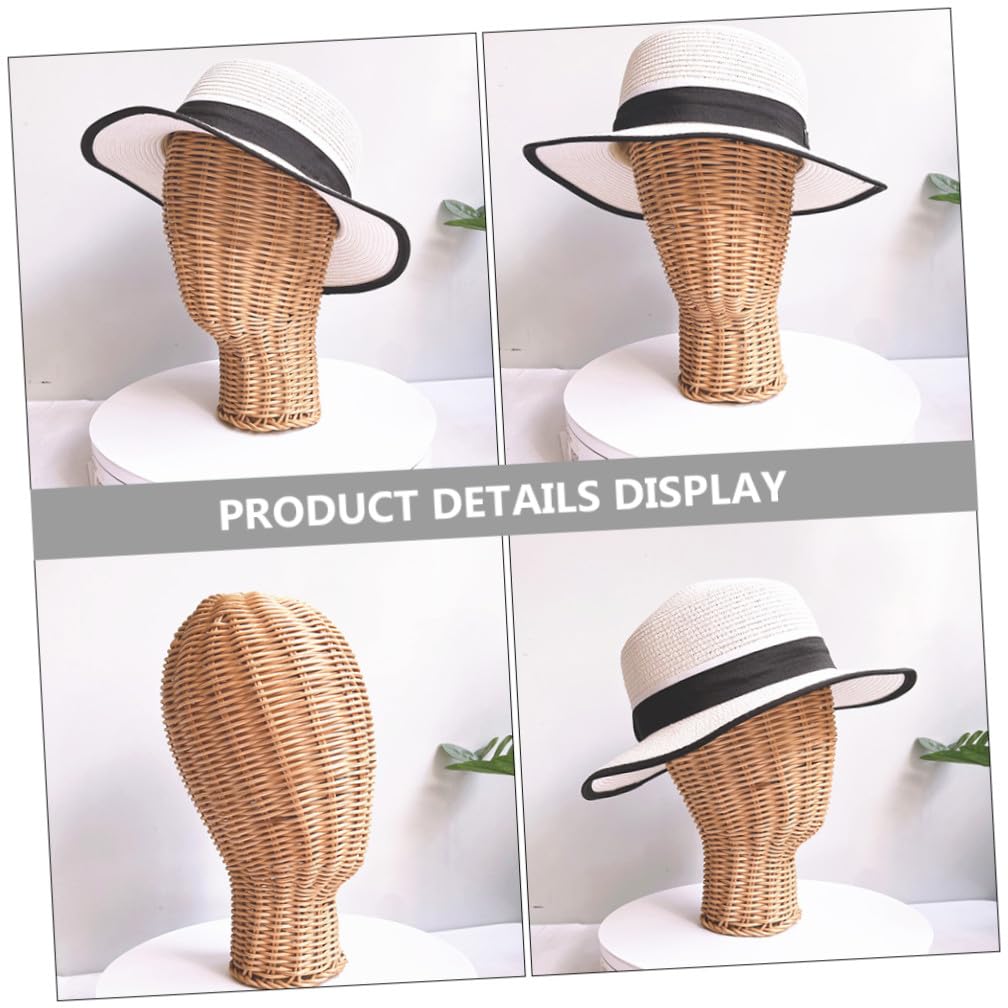 Soporte para Sombreros de Ratán Diseño Dome, Expositor Atractivo y Delicado para Mantener y Exhibir Gorras en Tiendas o Centros Comerciales