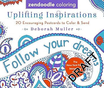 Paperback Zendoodle Coloring: Uplifting Inspirations Postcards: 20 Encouraging Postcards to Color & Send Book