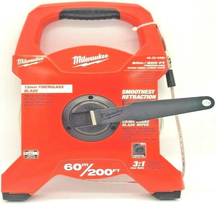 Milwaukee Electric - 60M/200 Fiberglass Open Reel Long Tape