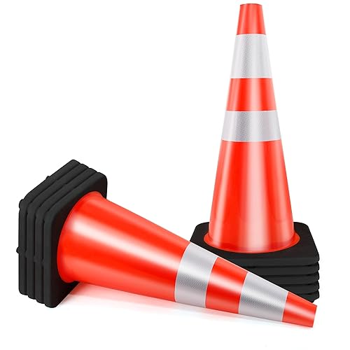 Miniatura 9 de Reliancer conos de tráfico de cloruro de polivinilo, conos de seguridad para estacionamiento en la carretera