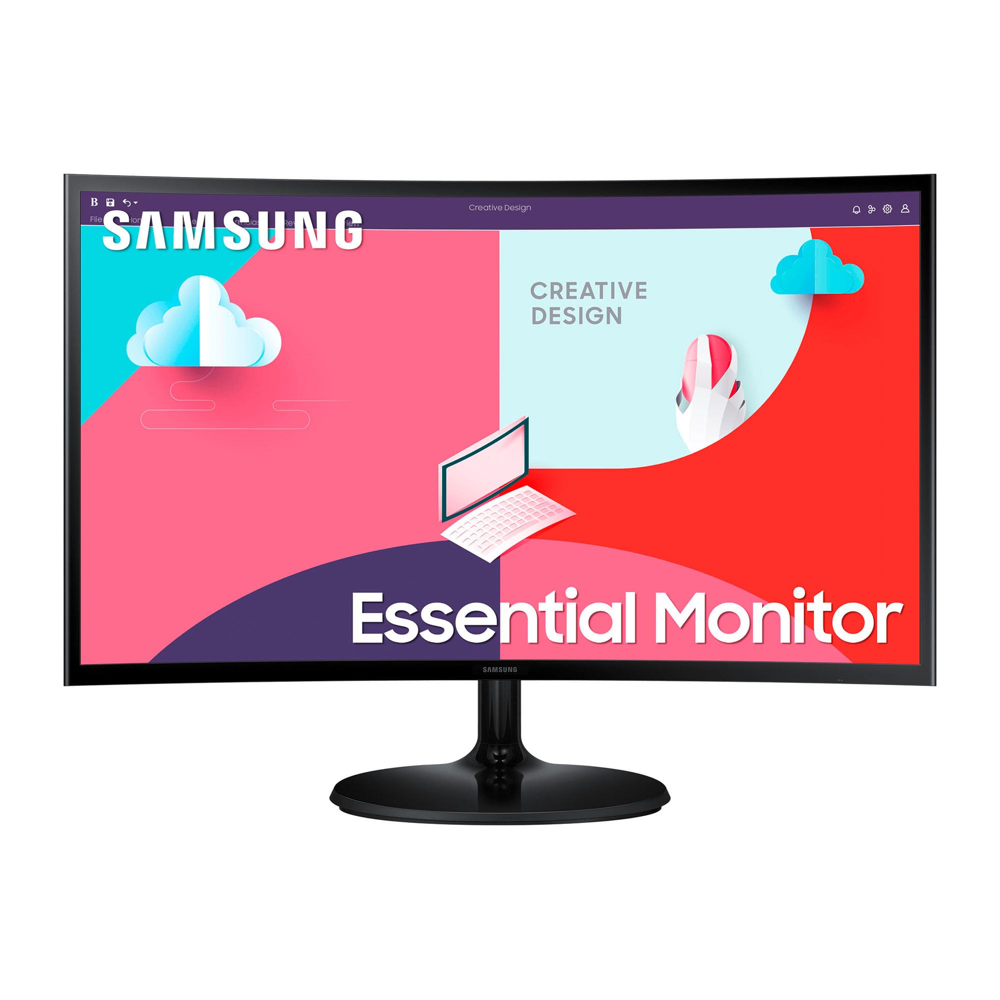 Ecran PC - SAMSUNG - LS24C360EAUXEN - 24 FHD 1920x1080 - Incurvé 1800R - Dalle VA - 4 ms - 75 Hz - HDMI - FreeSync