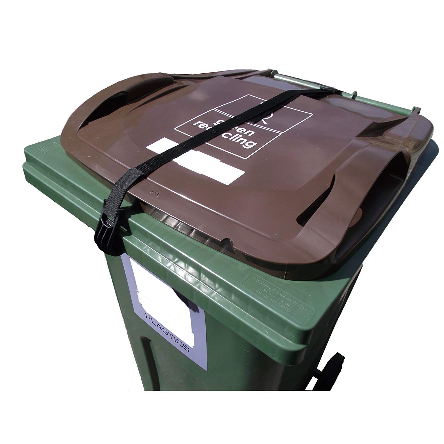 Bin Loc 1 x Wheelie Top Strap – No Tools or Drilling Required - Keep Lid Closed & Contents Secure (1)