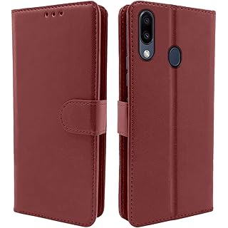 Pikkme Galaxy M20 Flip Wallet Case Brown
