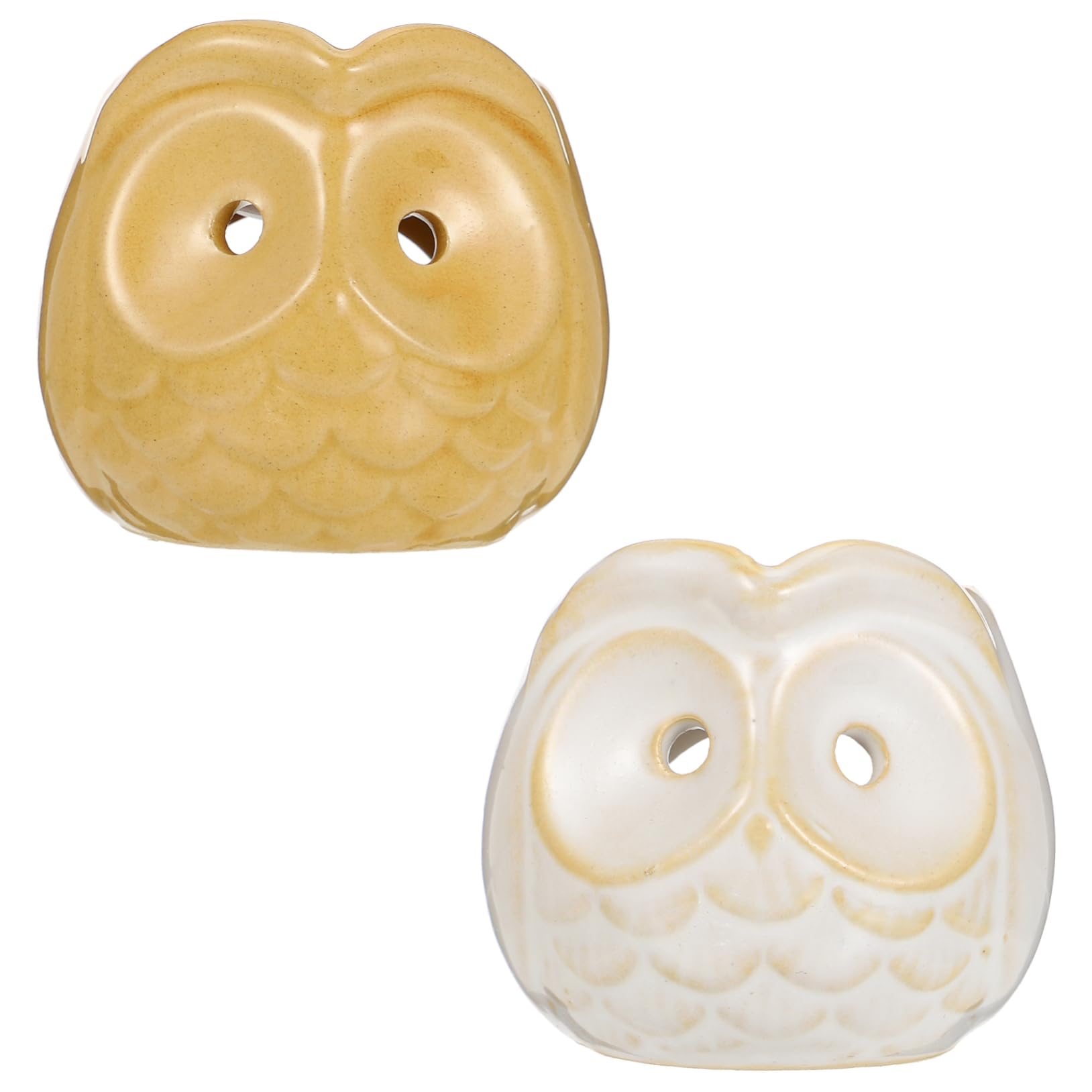 Brûleur à Huile Céramique Hibou, Lot de 2 Coffrets Cadeaux Déco