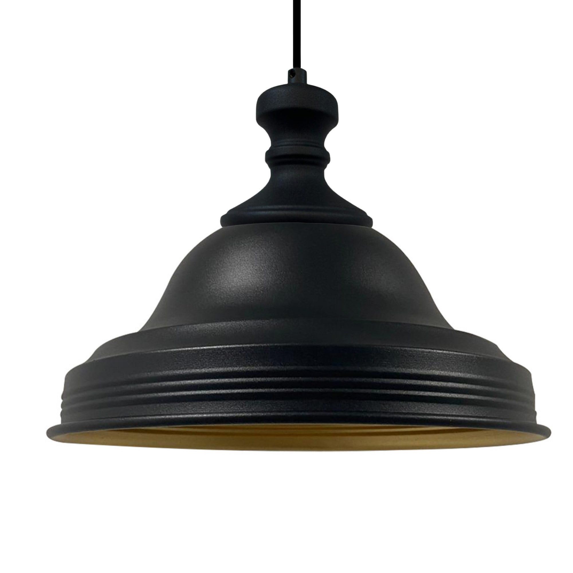 bamyum Ulmete Industrial Ceiling Light for Living Room 30 cm, Black Vintage Hanging Light for Kitchen, Pendant Lighting Retro E27, Ceiling Pendant Light Vintage Lampshades for Kitchen